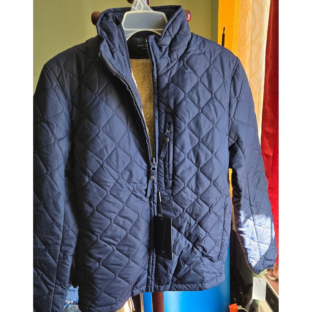 Marc New York Andrew Marc Humboldt Quilted Jacket Ink Navy Blue MM7AC290 Mens S